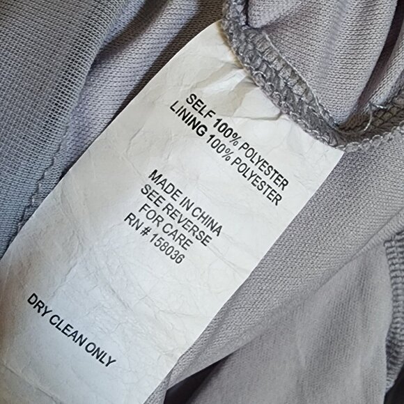 BIRDIE GREY Solid Silver Gray Kiko Halter Mesh Bridesmaid Dress Womens L Large - Picture 6 of 7